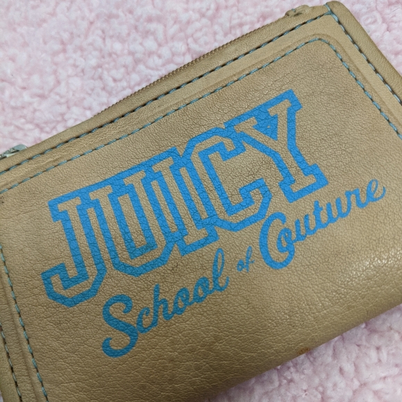 Vintage Juicy Couture Class Of Juicy 2007 Tan Brown Leather Wallet - Picture 4 of 9